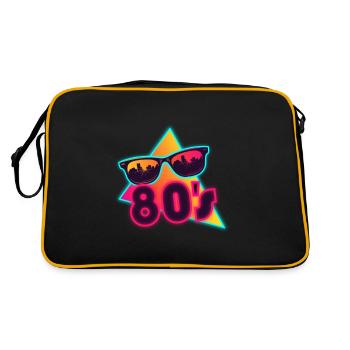 Lunettes de soleil des années 80 Outfir 80 Mottoparty 80 - Sac Retro - noir/or - Dos