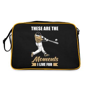 Baseball sort baseball cadeau de fan - Sac Retro - noir/or - Dos