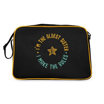 Oldest Sister I Make The Rules Funny Sibling - Sac Retro - noir/or - Dos