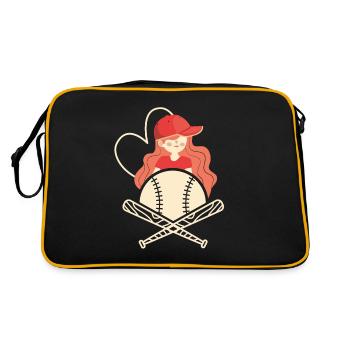 Rainbow Softball For Women Girls Lanceur - Sac Retro - noir/or - Dos