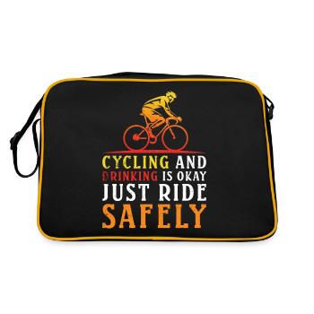 Cycling and Drinking is okay - Sac Retro - noir/or - Dos
