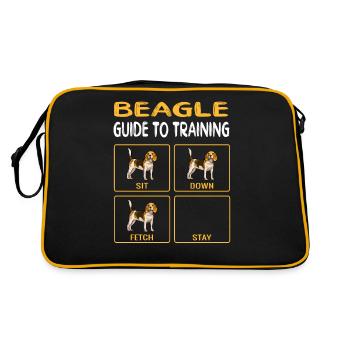 Beagle Guide To Training Dog Obedience - Sac Retro - noir/or - Dos