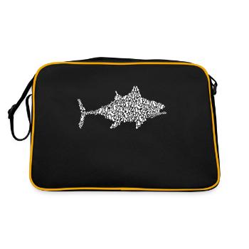 Chess Figures Shark | Gift Chess Master | Chess - Retro Tasche - Schwarz/Gold - Hinten