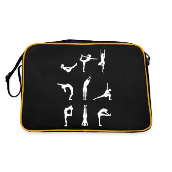 Yoga Asanas Yoga Positions Yoga Fan Professeur de yoga - Sac Retro - noir/or - Dos