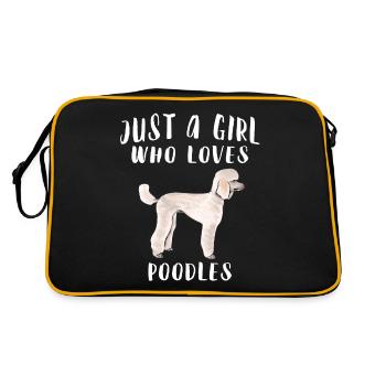 Im Juste une fille qui aime l’amant chien caniches - Sac Retro - noir/or - Dos