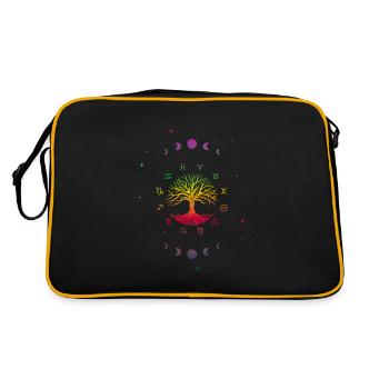 Yggdrasil Tree Of Life Greek Mythology Astrology - Sac Retro - noir/or - Dos