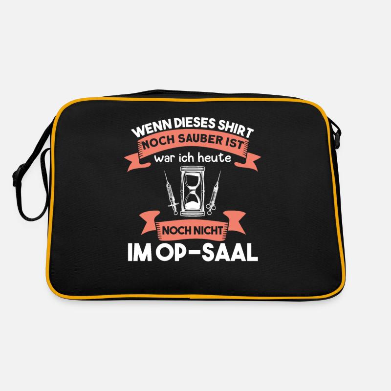 Krankenhaus Operationstechnische Assistentin - Retro Tasche - Schwarz/Gold