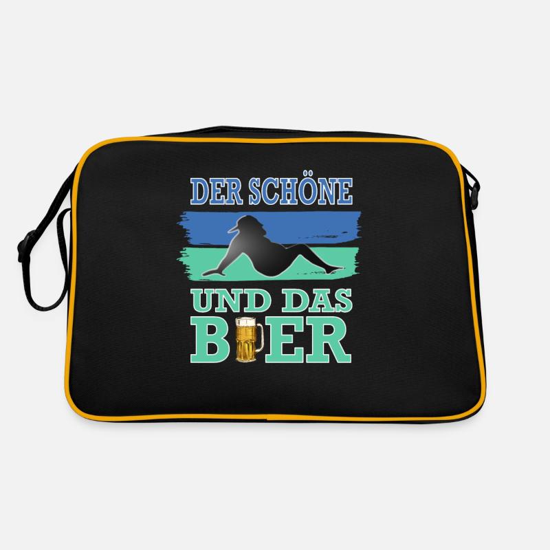 Der Schöne und das Bier Vatertag Bier Party Männer Retro Tasche