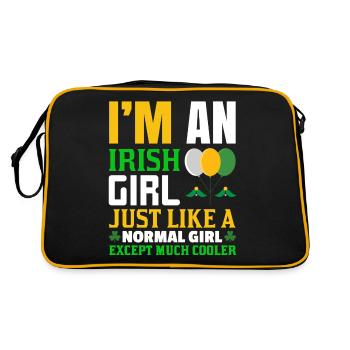 Irish Girl Gift Idea Funny - Retro Bag - black/gold - Back