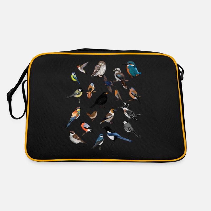 Gartenvögel Vogelfreunde Vogelbeobachter Retro Tasche