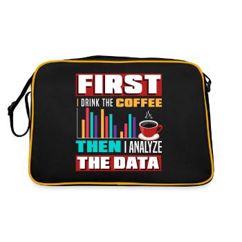 Funny Data Analytics Data Technology Business - Retro Bag - black/gold - Back