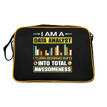 Data Analysis Data Technology Lustiger - Retro Bag - black/gold - Back