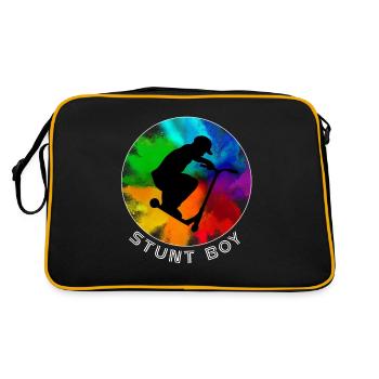 Stunt Boy Scooter Stunt Skater Kick Scooter Enfants - Sac Retro - noir/or - Dos