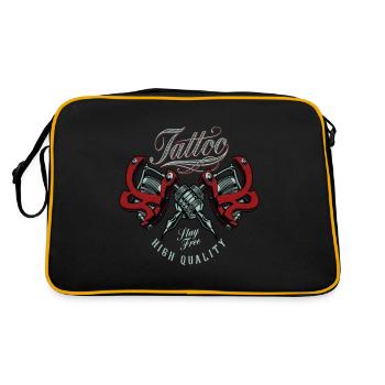 Tattoo tattoo machine tattoo ink tattoo motif - Retro Bag - black/gold - Back
