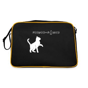 Chat De Schrödinger - physicien cadeau de physique nerd - Sac Retro - noir/or - Dos