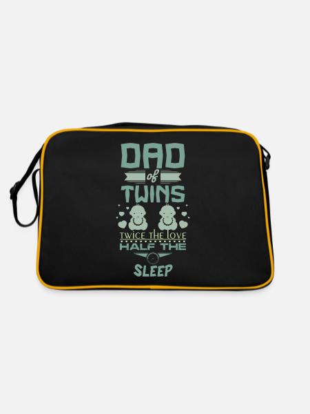 Dad of Twins - Retro Bag - black/gold - Back