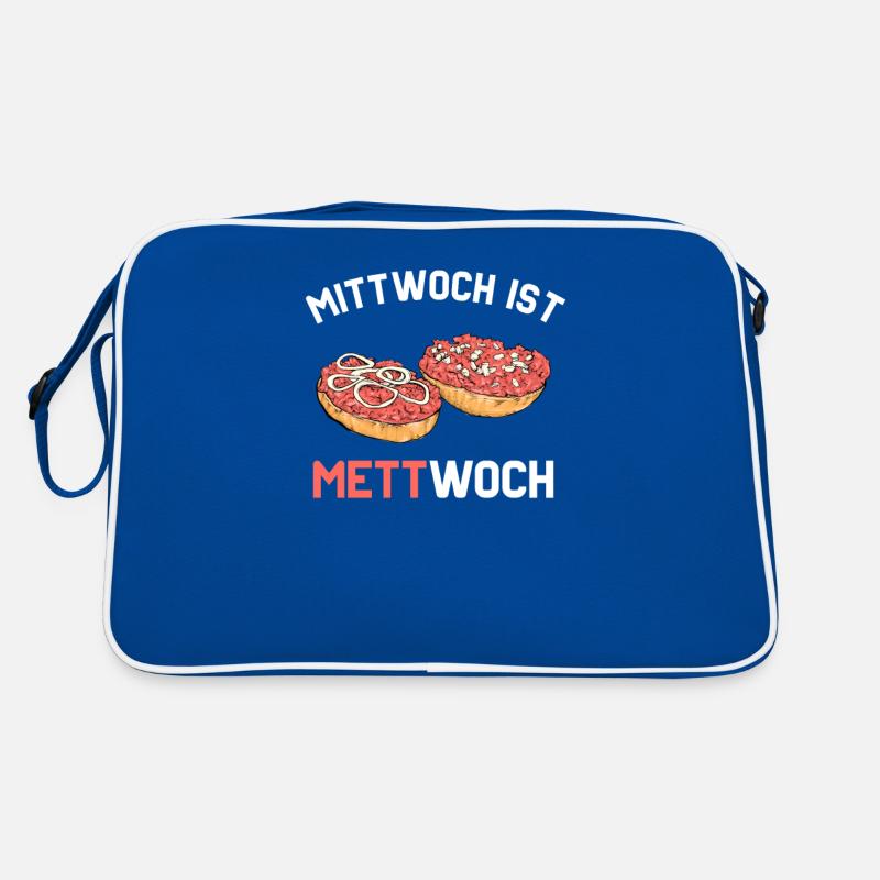 Mett Mittwoch Mettbrötchen Fleisch Geschenkidee Retro Tasche