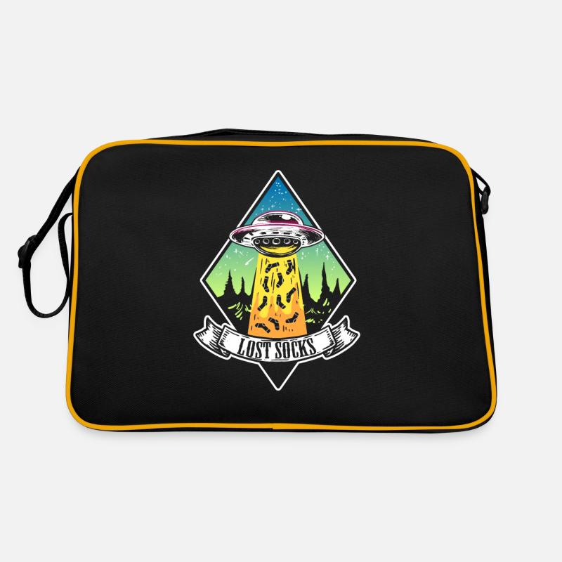 Drôle d’OVNI-alien kidnapping des chaussettes perdues Sac Retro