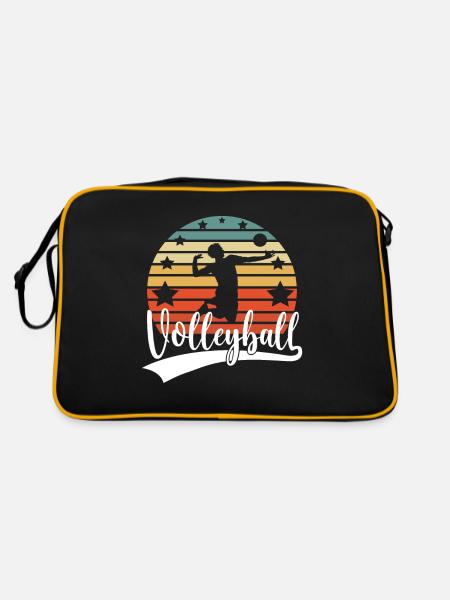 Volleyball beach volley-ball homme papillon - Sac Retro - noir/or - Dos