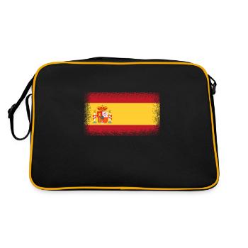 Espagne Drapeau - Sac Retro - noir/or - Dos