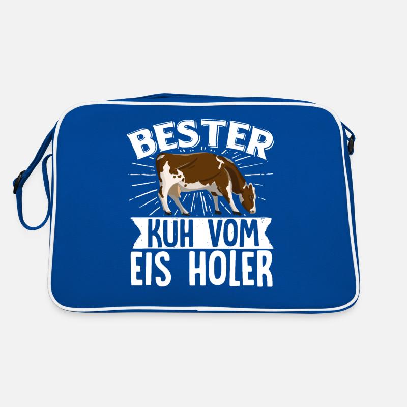 Bester Kuh Vom Eis Holer Witziges Bauer Kühe Retro Tasche