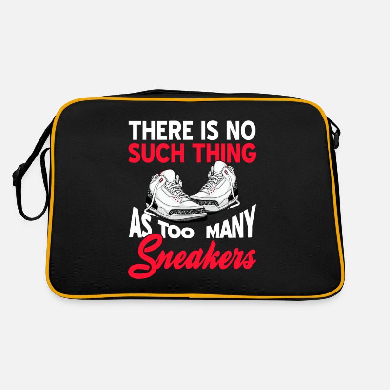 Il n’y a pas trop de baskets - Sac Retro - noir/or