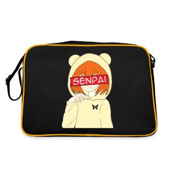 Anime Senpai Anime Fans Anime Style Anime Outfit - Retro Bag - black/gold - Back