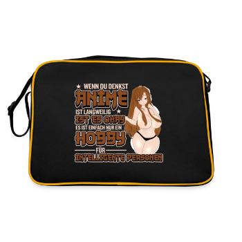 Anime Anime Girl Anime Girl Anime Clothing - Retro Bag - black/gold - Back