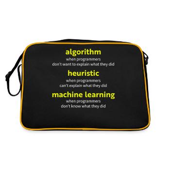 Algorithm when programmers don't want to explain w - Retro Bag - black/gold - Back