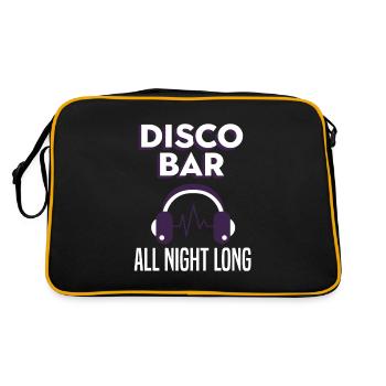Disco Bar All Night Long Festival Soirée Danse - Sac Retro - noir/or - Dos