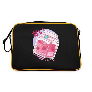 Kanji Otaku I Japanese Strawberry Milk I Kawaii - Retro Bag - black/gold - Back