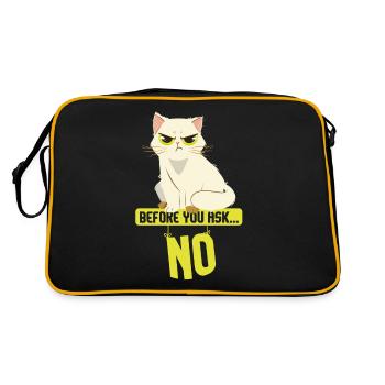Cat Sarcasm I Before You Ask No - Sac Retro - noir/or - Dos