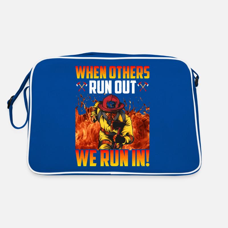 Le feu, le pompier design proverbes Sac Retro
