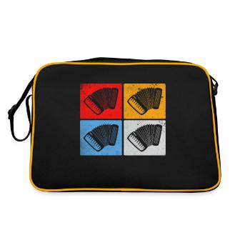 Akkordeon Retro - Retro Tasche - Schwarz/Gold - Hinten