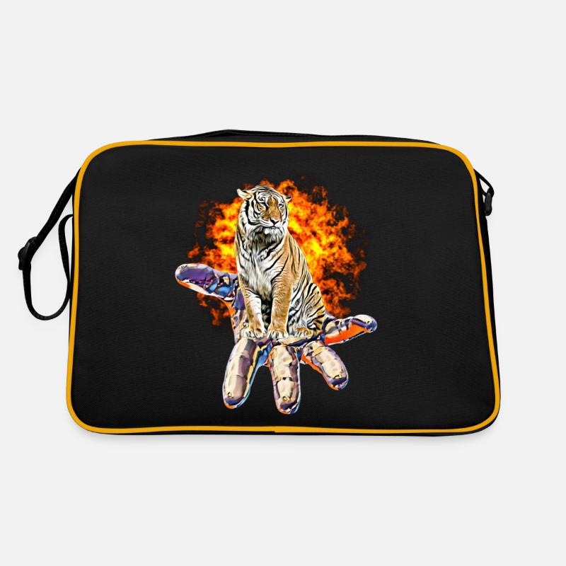 Tiger - Retro Tasche - Schwarz/Gold