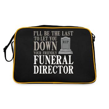 Funeral funeral burial cemetery - Retro Bag - black/gold - Back