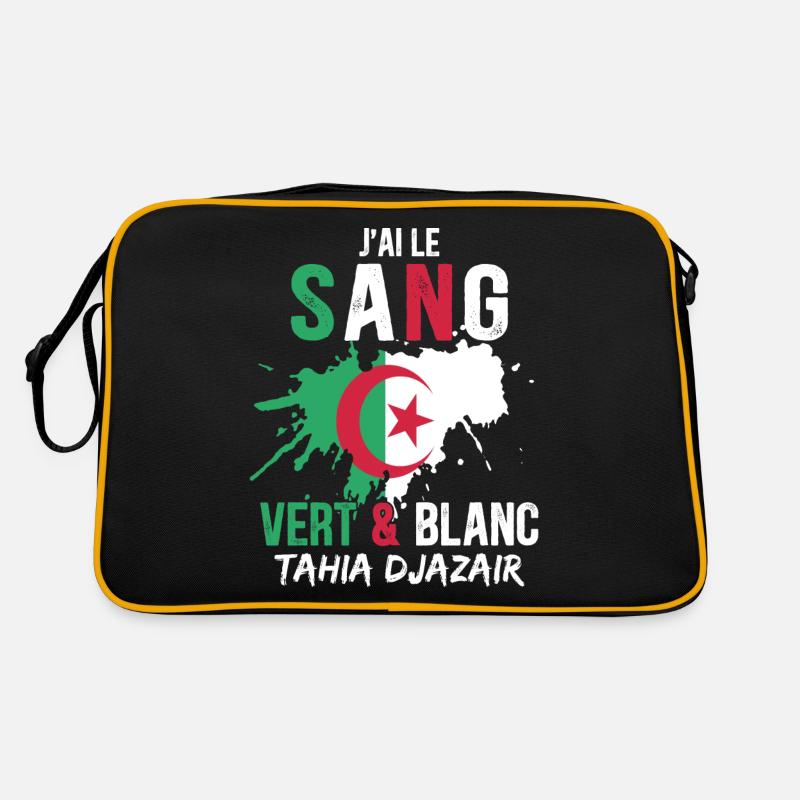 Drapeau Algérie Cadeau Supporter Algérien Équipe Sac Retro