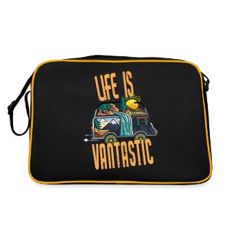 Life Is Vantastic Camper - Retro Bag - black/gold - Back
