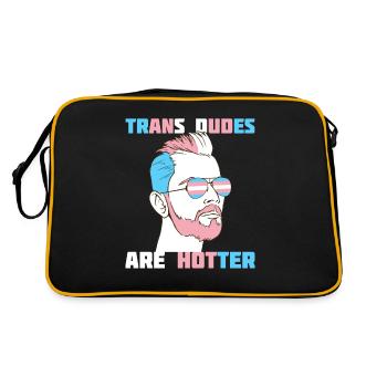 Trans Dudes Are Hotter Transgender Pride Lgbt - Sac Retro - noir/or - Dos