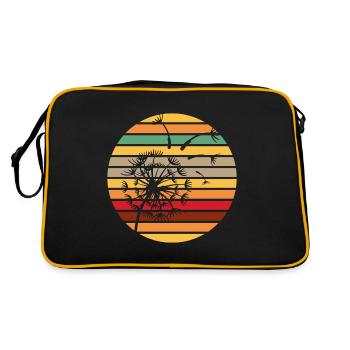 Pissenlit Pissenlit Fleur Sauvage - Sac Retro - noir/or - Dos