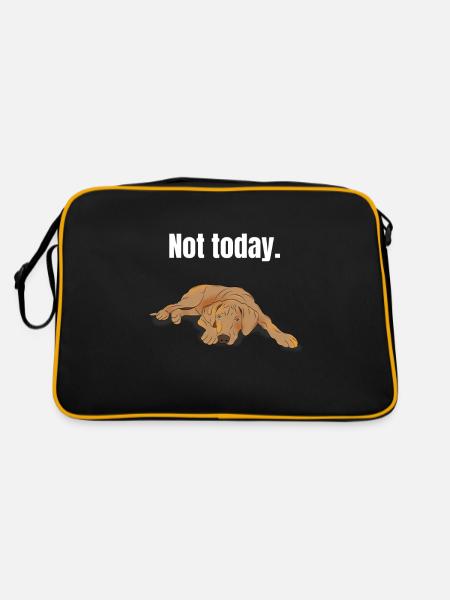 Rhodesian Ridgeback Gift - Retro Bag - black/gold - Back