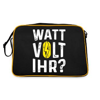 Electrician Electric Electric Gift - Retro Bag - black/gold - Back