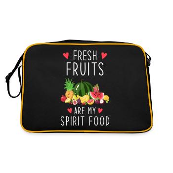 Fruits Fruit Saying - Retro Bag - black/gold - Back
