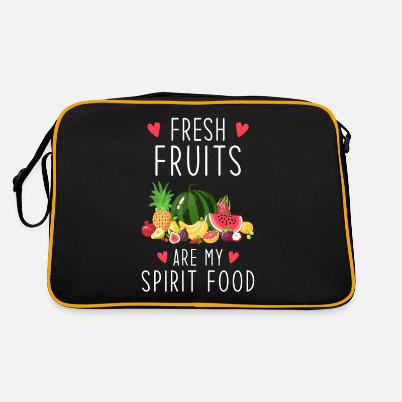 Früchte Frucht Spruch Retro Tasche