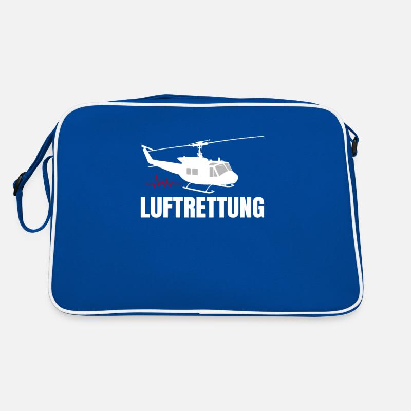 Luftrettung Pilot Rettungsdienst Hubschrauber Retro Tasche