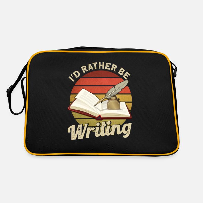 Saying Writer Book Author Gift Retro Bag