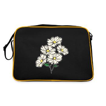 Cadeau de jardin dessiné à la main avec blanc - Sac Retro - noir/or - Dos