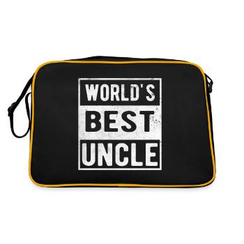 Bester Onkel - Retro Tasche - Schwarz/Gold - Hinten