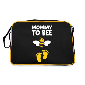 Funny Bee Lover Mommy To Bee Pregnancy - Retro Bag - black/gold - Back