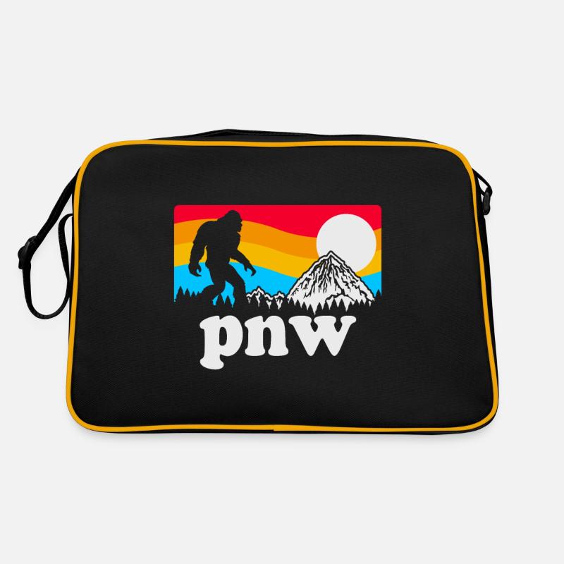 PNW Pacific Northwest Bigfoot Retro Tasche